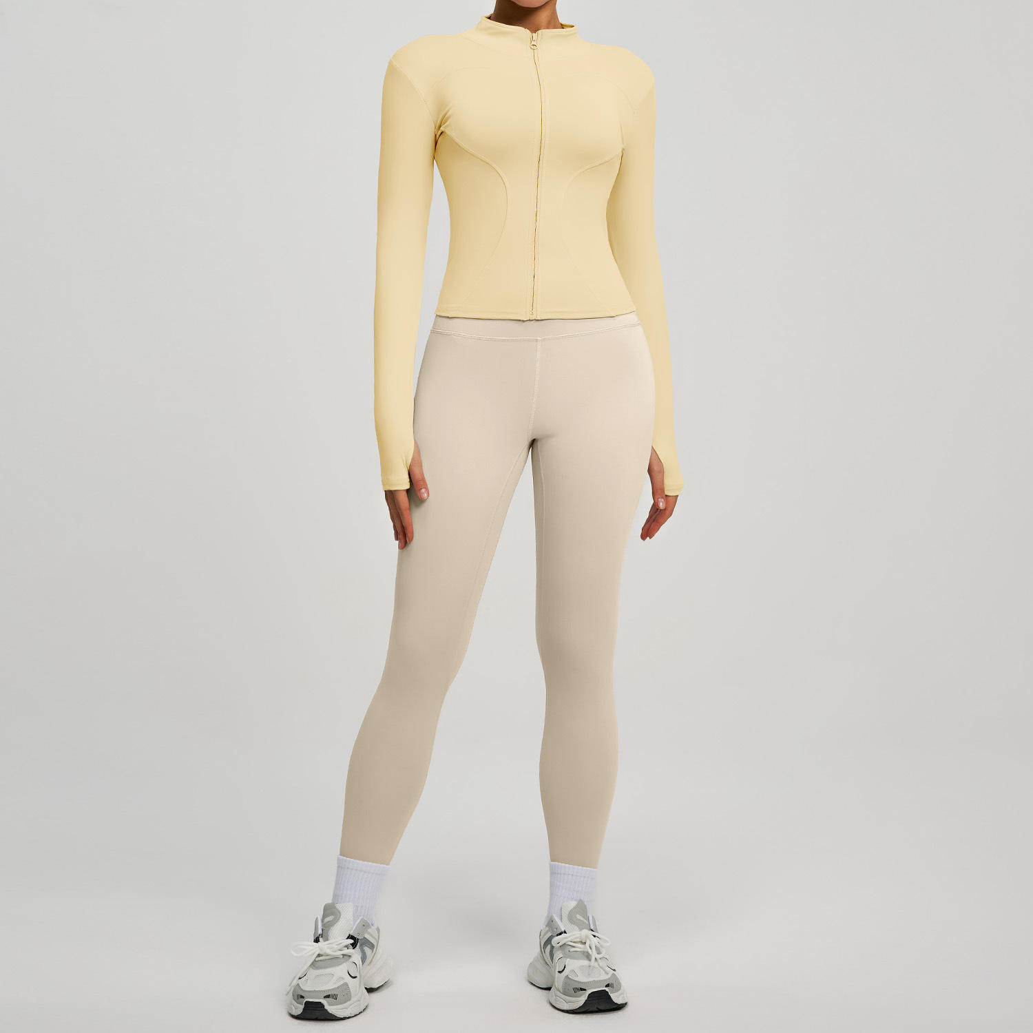 Solid Breathable High Elastic Plus Size Four-Way Stretch Sports Suit