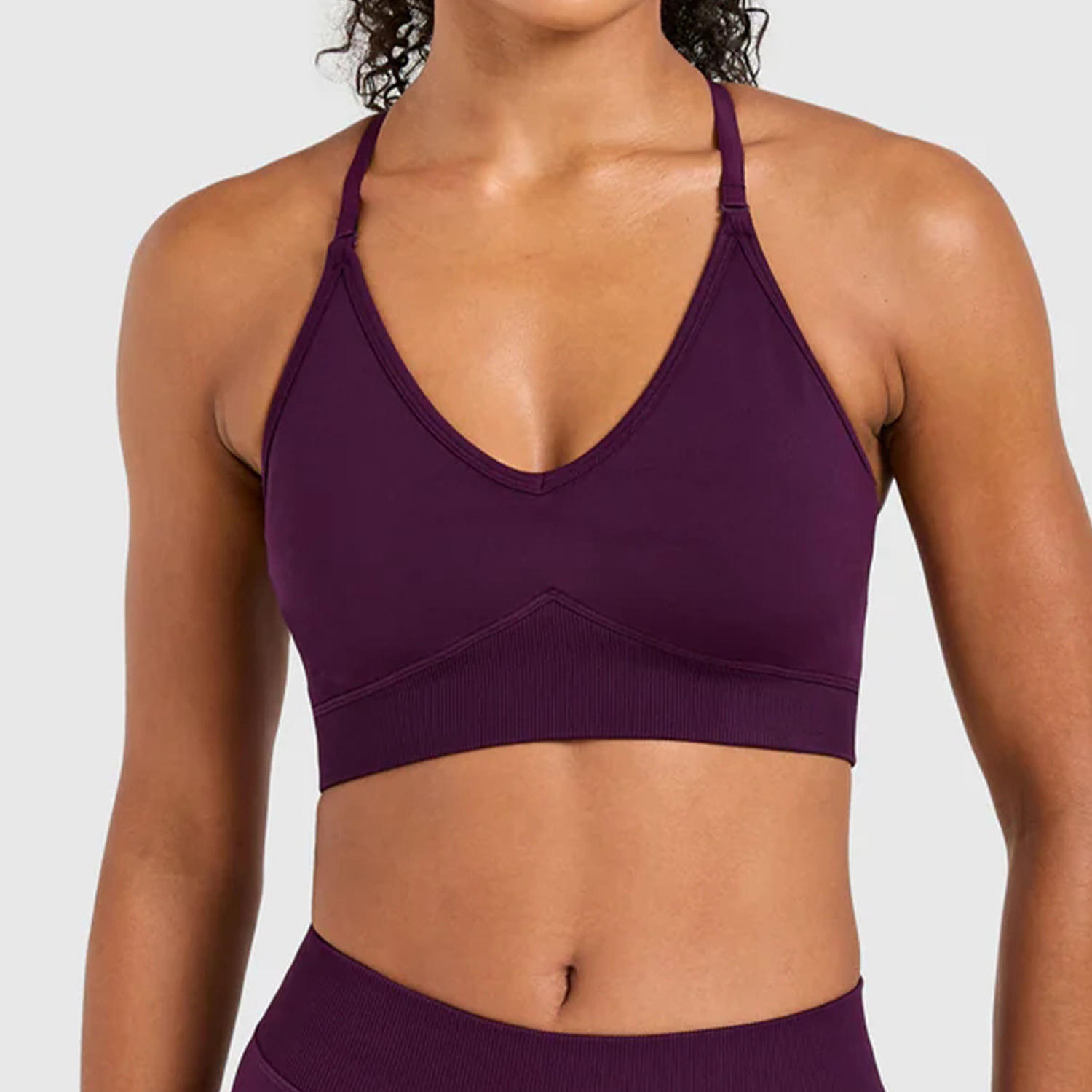 Breathable Plus Size Crisscross Straps Seamless Yoga Bra