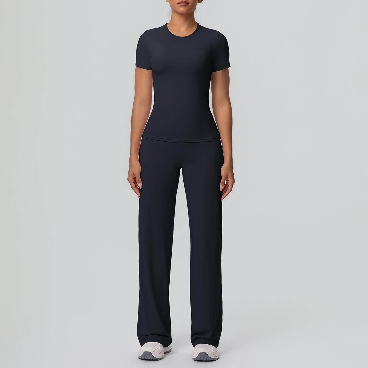 MCDUII Plus Size Eco-Friendly Breathable Yoga Wide-Leg Pants Set