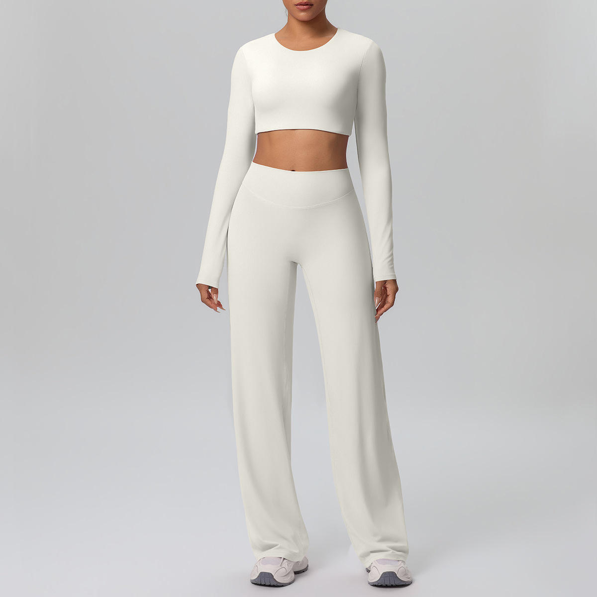 High Waist Quick-Dry Yoga Sports Suit 2-Piece Set with Chest Pads