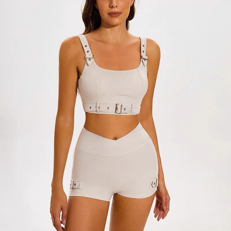 Solid Front Plus Size Yoga Shorts Set for Women - Outdoor Running Tennis Sports Quick Dry Breathable 2-Piece Set