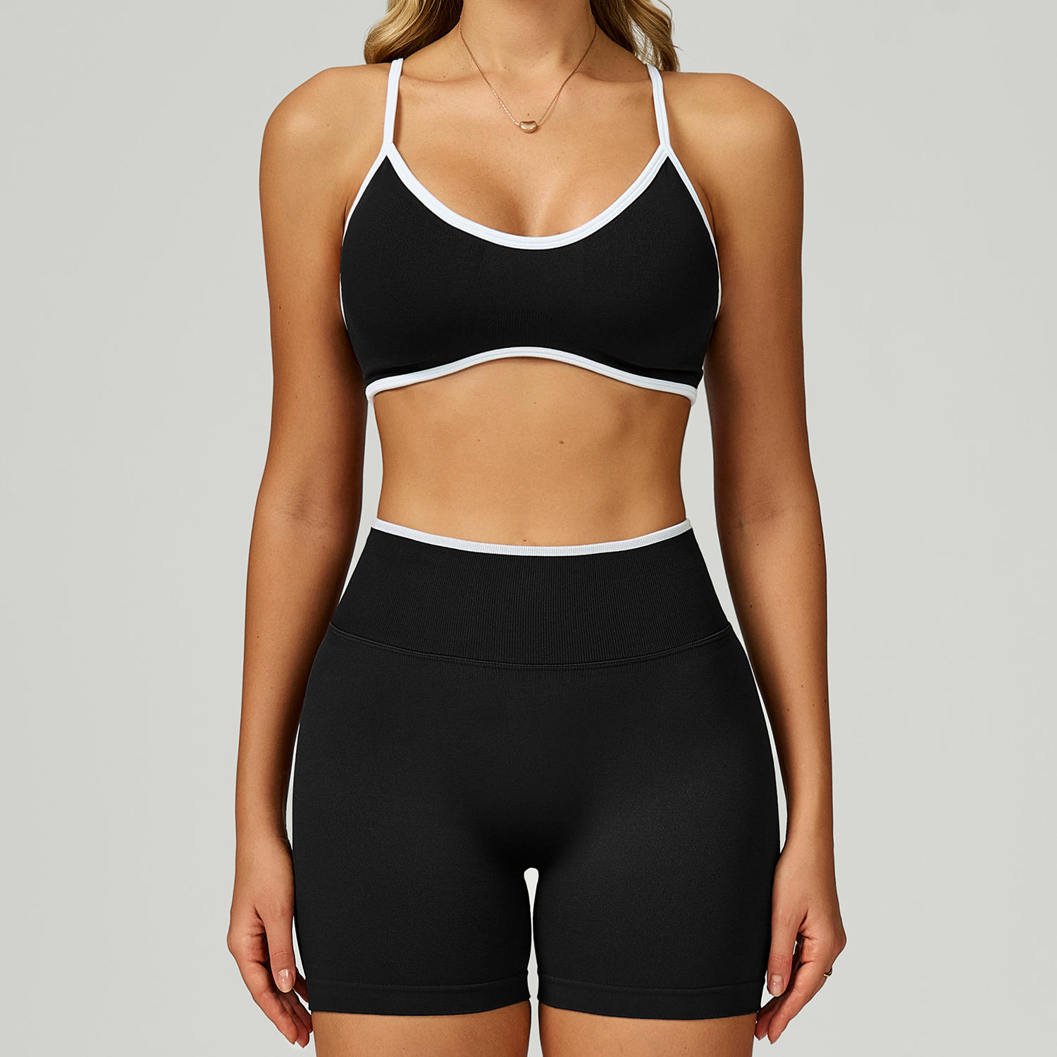 Seamless Breathable High-Waist Yoga 2-Piece Set