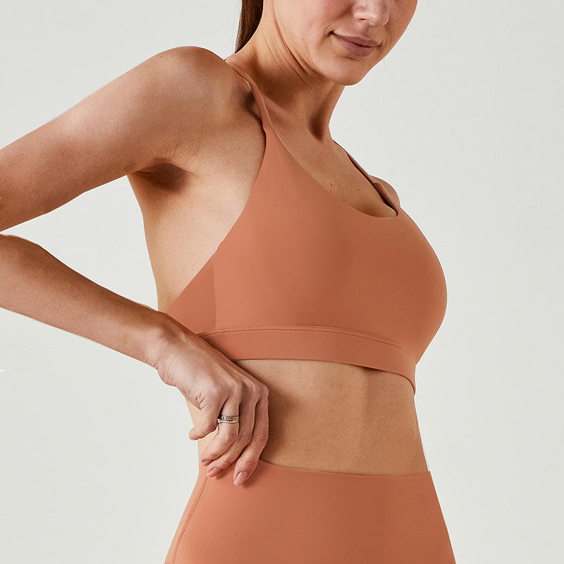 Halter Triangle Back High Support Yoga Bra