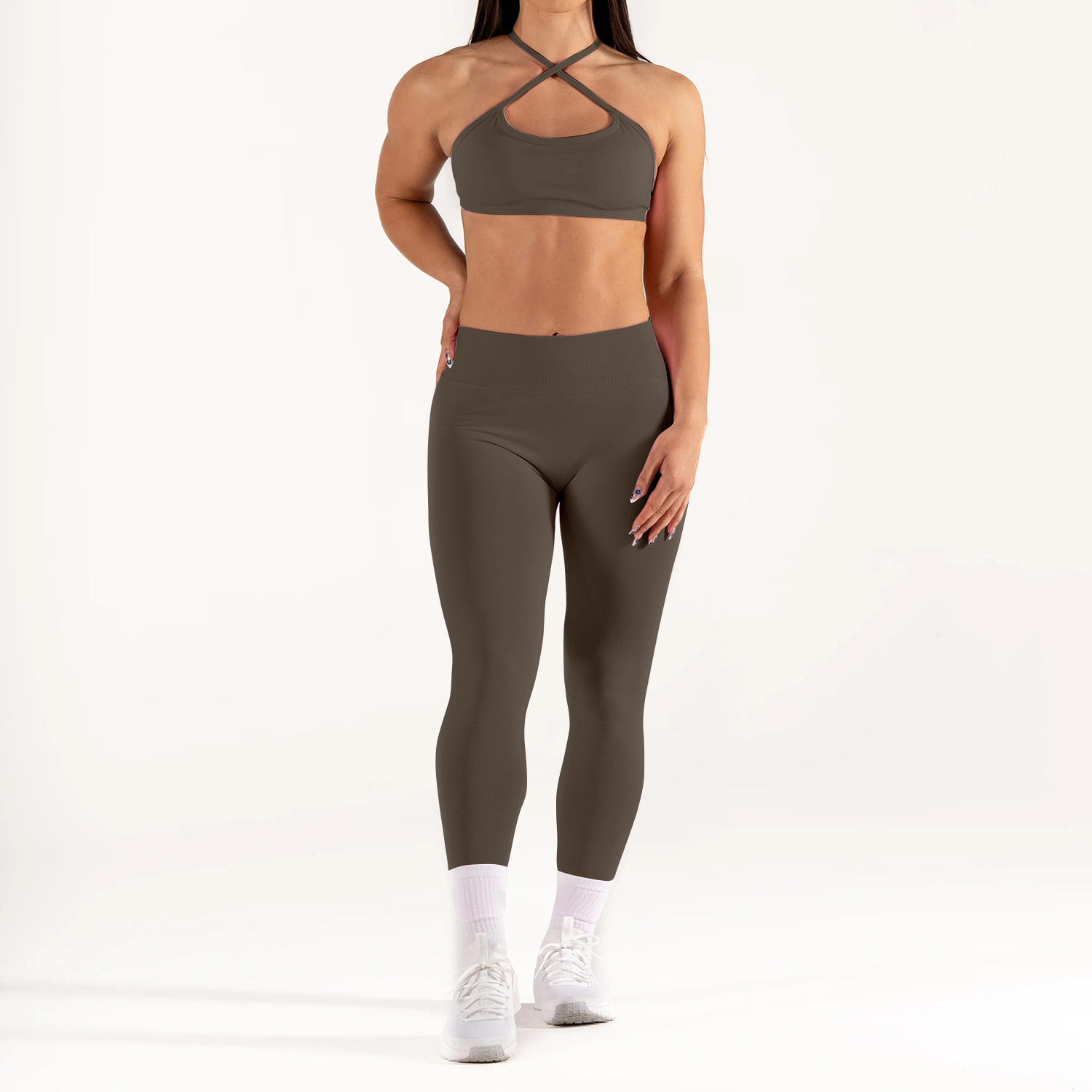 Seamless V-Shaped Waist Yoga Suit for Women