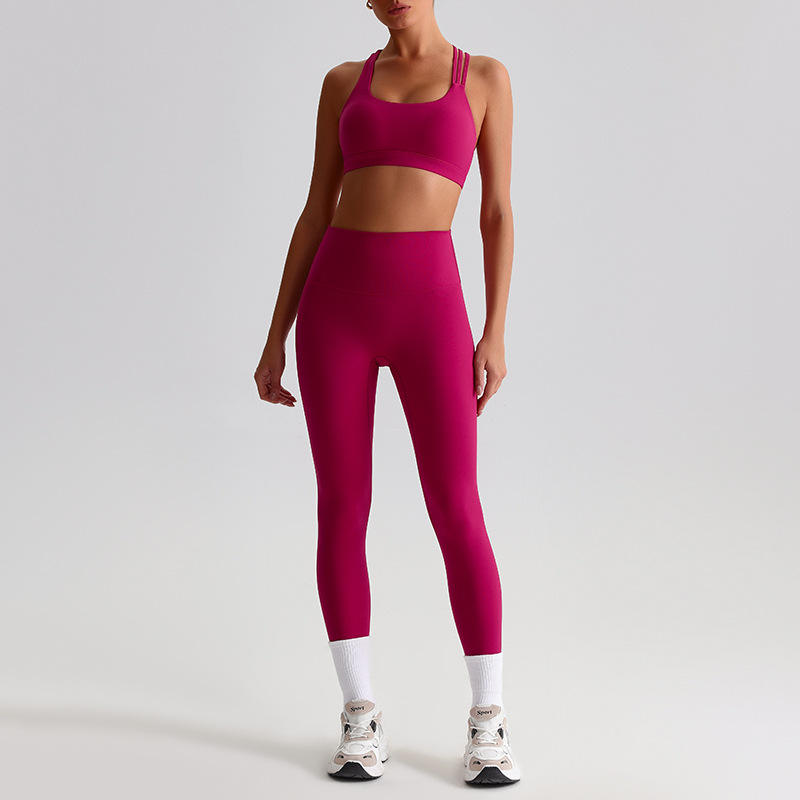 Backless High-Waisted Yoga Leggings Set