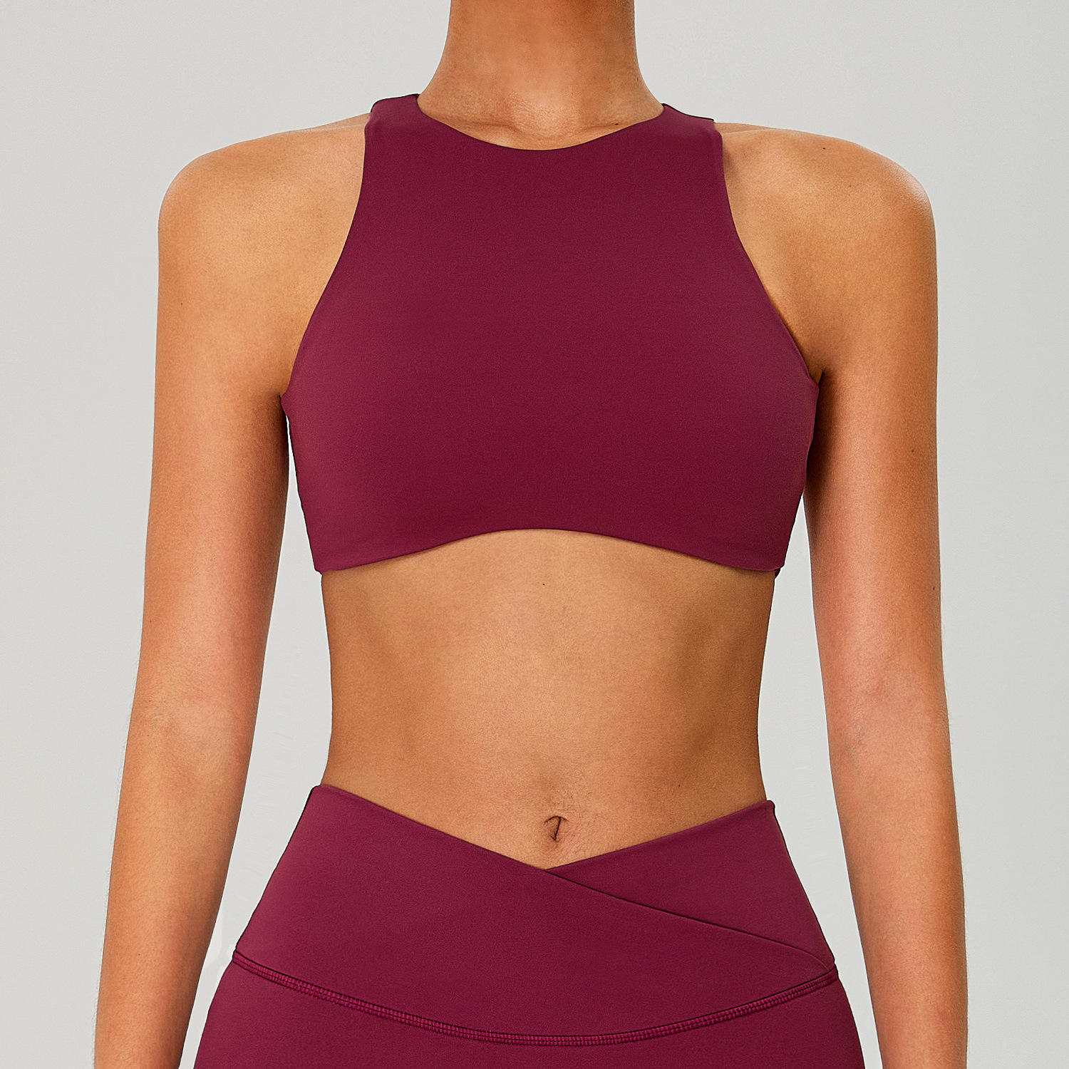 Seamless Breathable Yoga Sports Bra for Women with Crisscross Straps