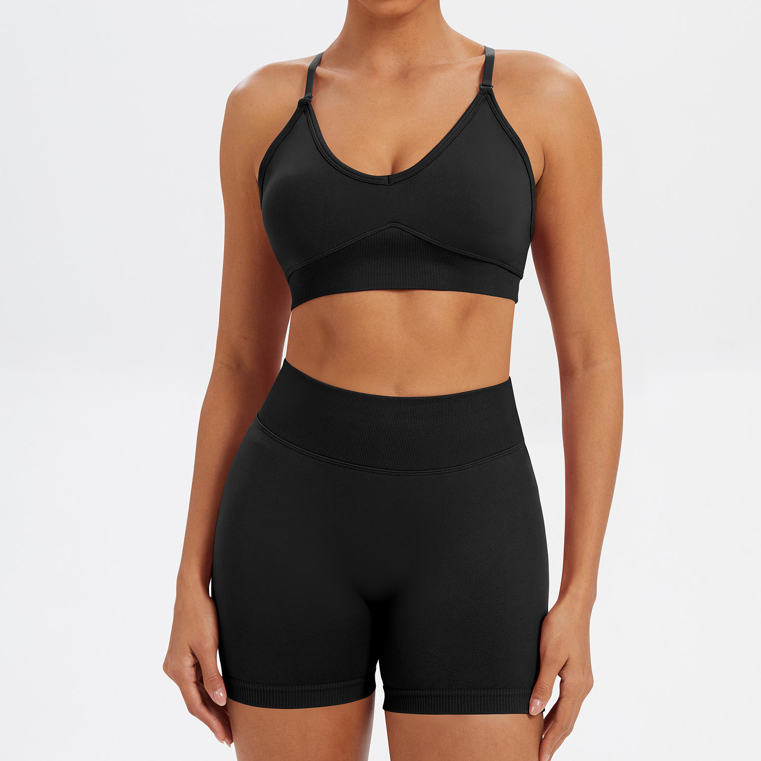 Seamless Plus Size Yoga Set - 2-Piece Fitness Outfit