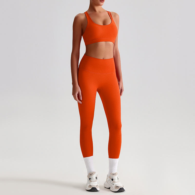 Backless High-Waisted Yoga Leggings Set