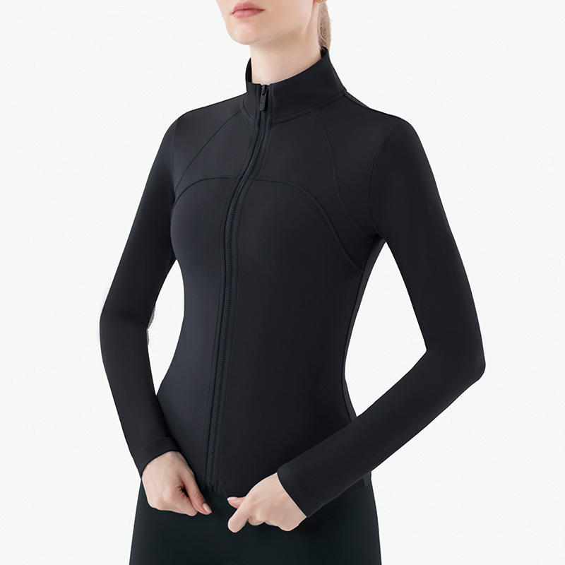 New Autumn Winter Women's Lightweight Plus Size Yoga Jacket Quick-Drying Breathable Windproof Spandex/Nylon Four-Way Stretch