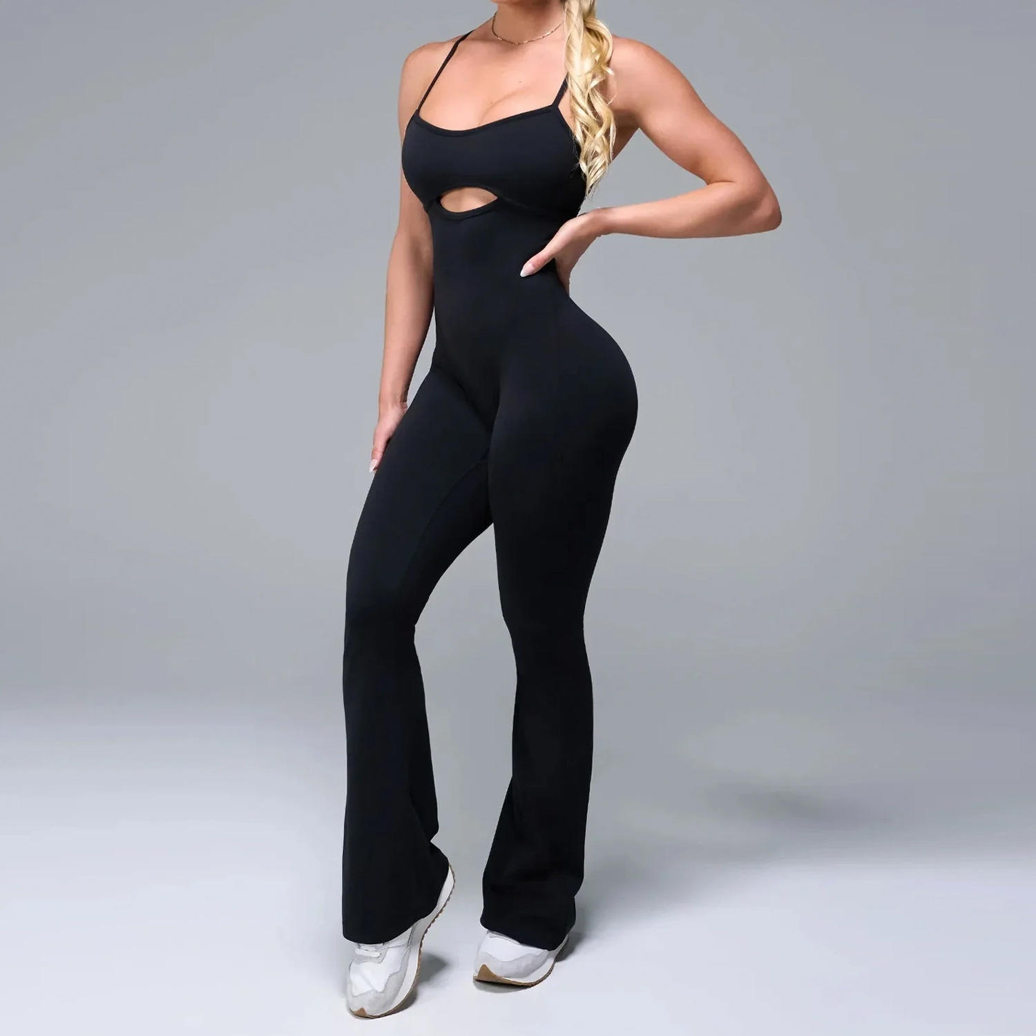 Spaghetti Strap Hip-Lifting Seamless Yoga Jumpsuit