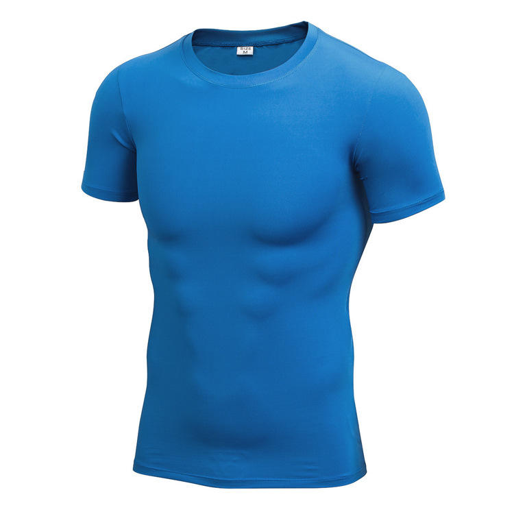 Men's Pro Fitness Sports Regular Fit Solid Casual T-Shirt