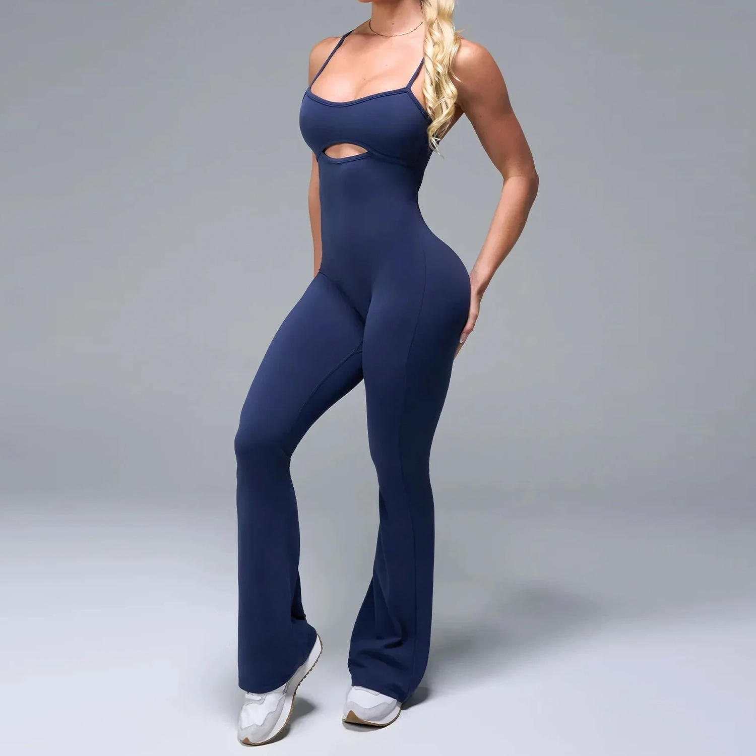 Spaghetti Strap Hip-Lifting Seamless Yoga Jumpsuit