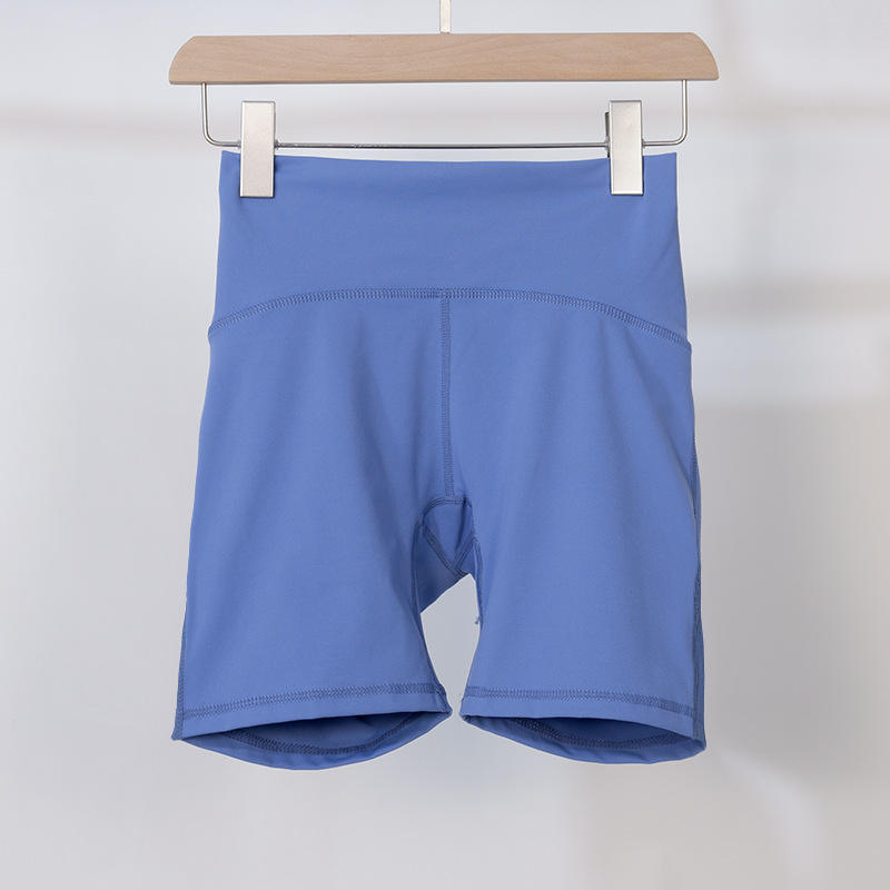 Women's High-Waist Nylon Yoga Shorts with Tummy Control