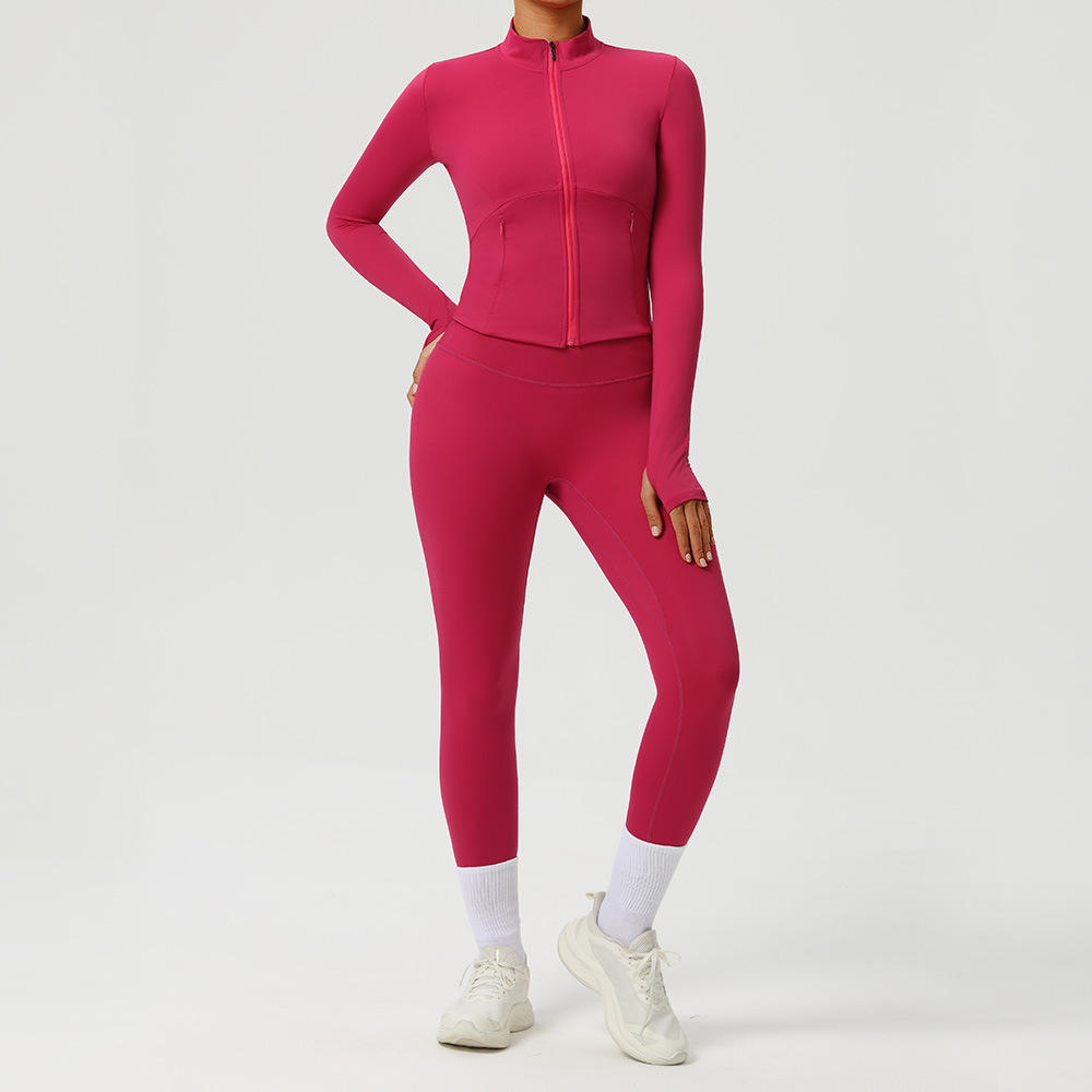 Solid Front Logo Plus Size Women's Yoga Bra & Long Pants Set High Waist Elastic Waist