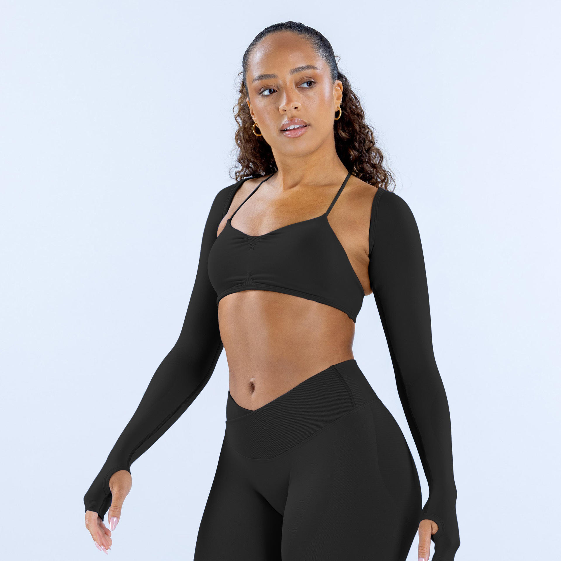 Plus Size Seamless 3-Piece Yoga Set for Women - Quick Dry & Eco-Friendly