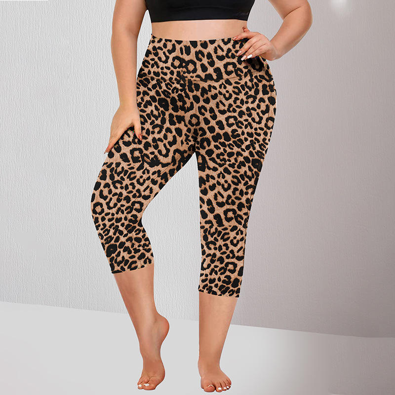 Summer New Solid Wrinkle-Resistant Yoga Pants Plus Size High Elastic Waist Hip Lift Tummy Control Four-Way Stretch Running