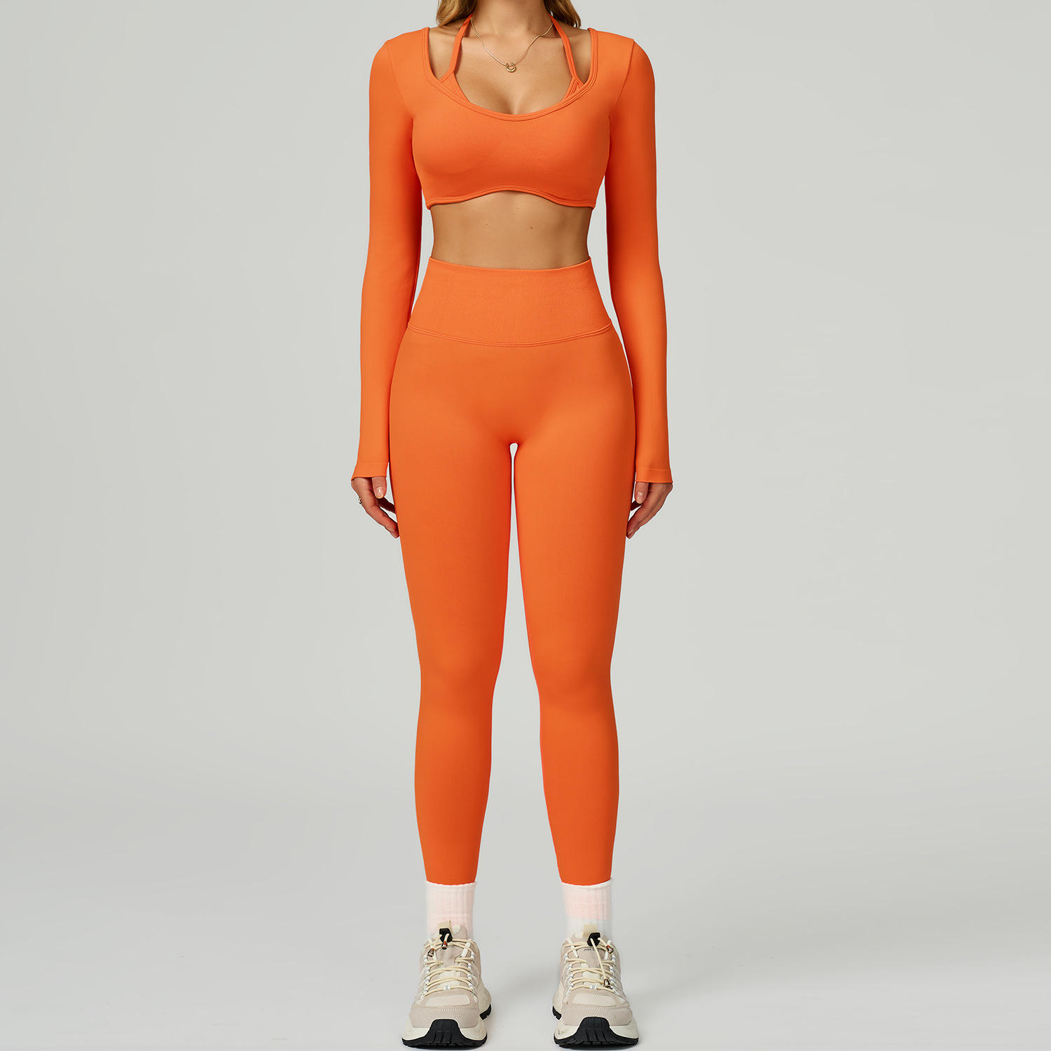Seamless Breathable Plus Size Yoga Suit 2-Piece Set