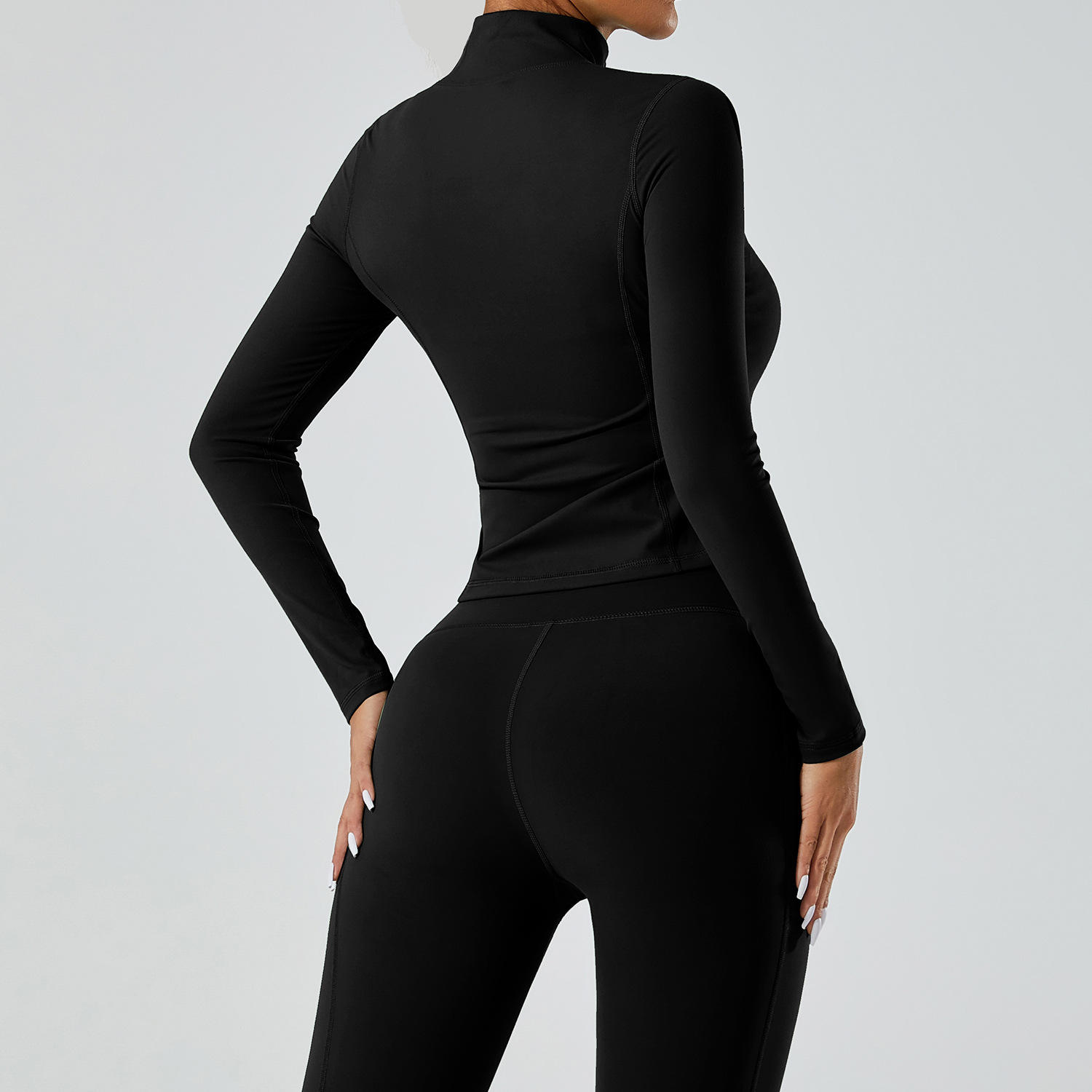 Women's Yoga Top with Four-Way Stretch and Quick-Dry Fabric