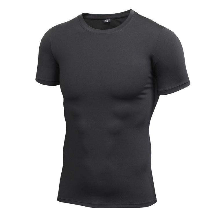 Men's Pro Fitness Sports Regular Fit Solid Casual T-Shirt
