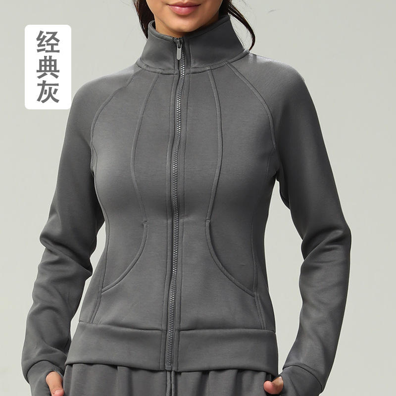Autumn and Winter Casual Sports Set Yoga Jacket with Loose Fit for Women