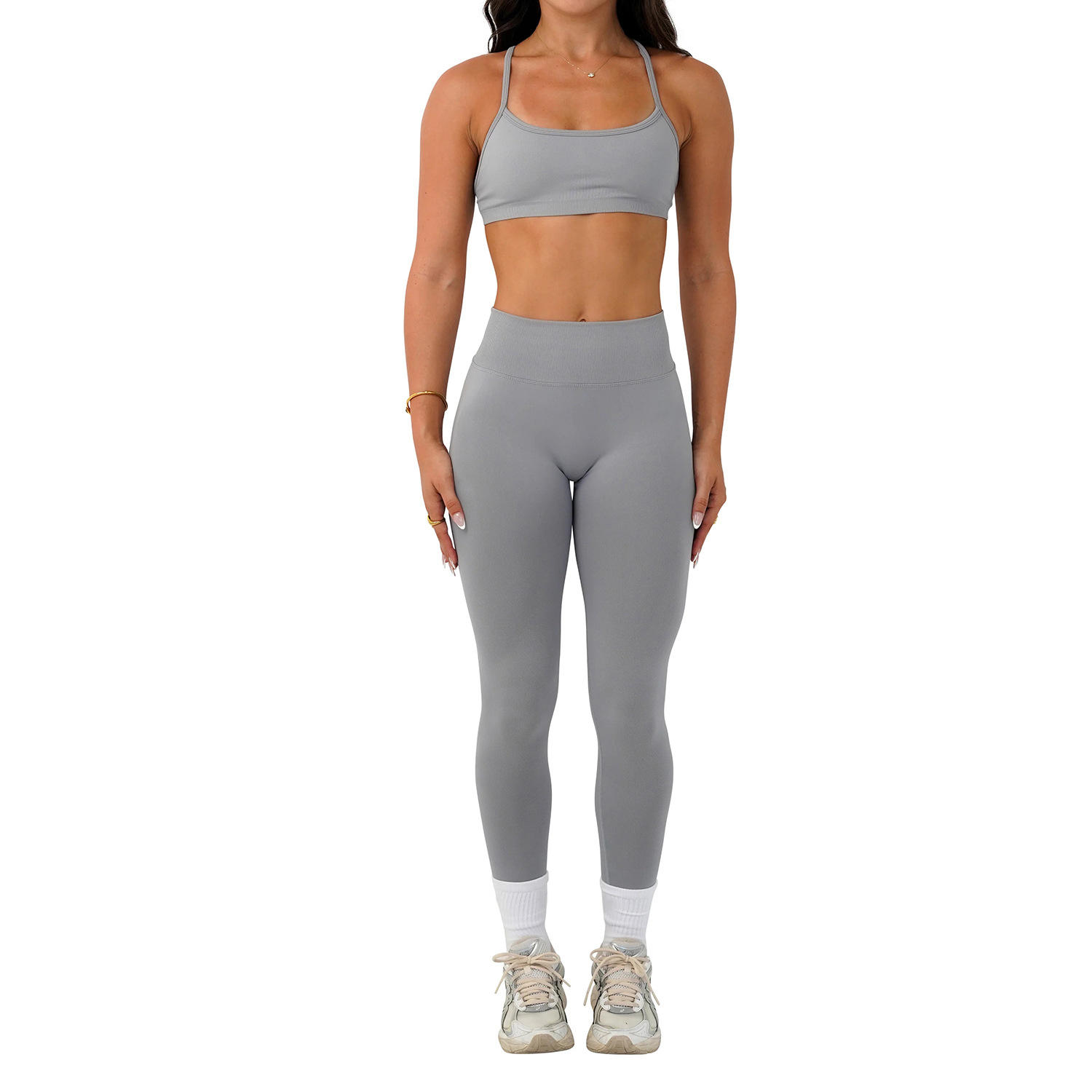 Seamless V-Shaped Waist Yoga Suit for Women