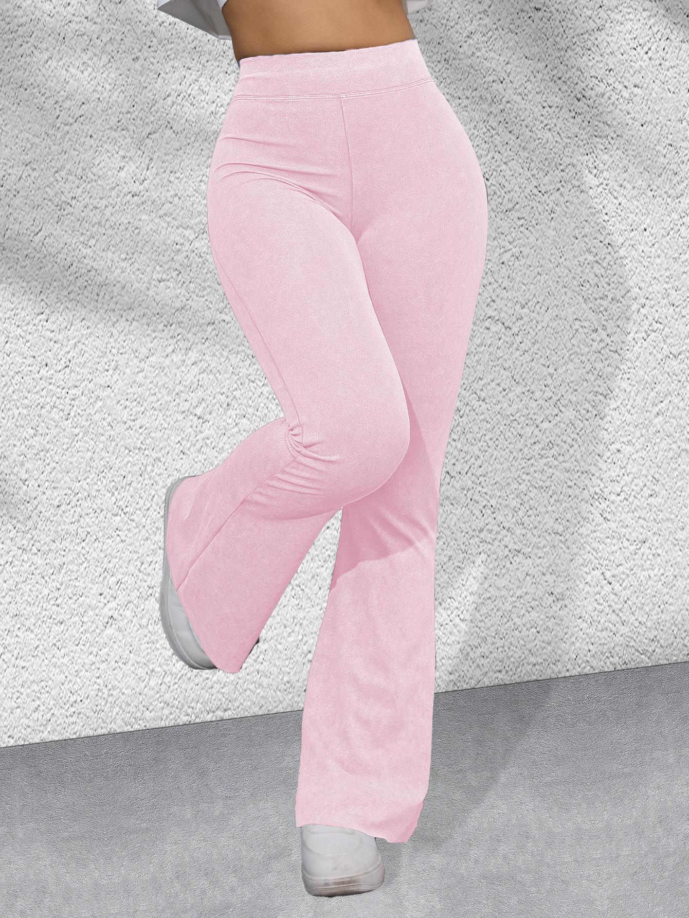 Vintage Flare Yoga Pants with High Waist and Pockets