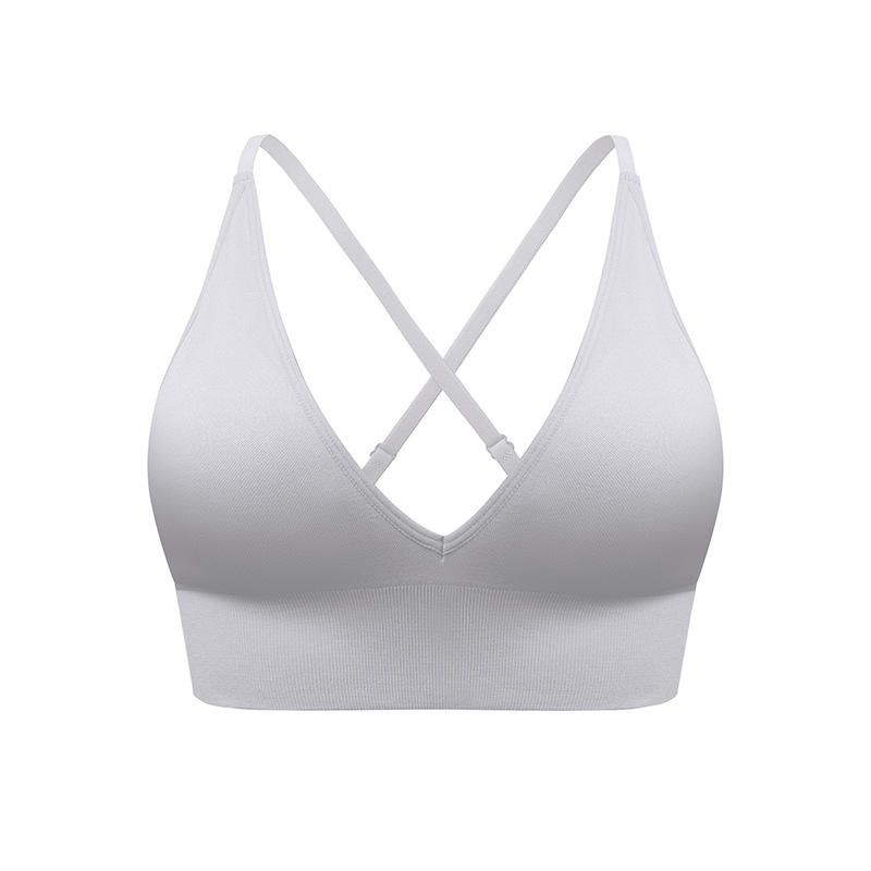 Cross-border Adjustable Straps Breathable High Support European American Style Triangle Cup Yoga Bra