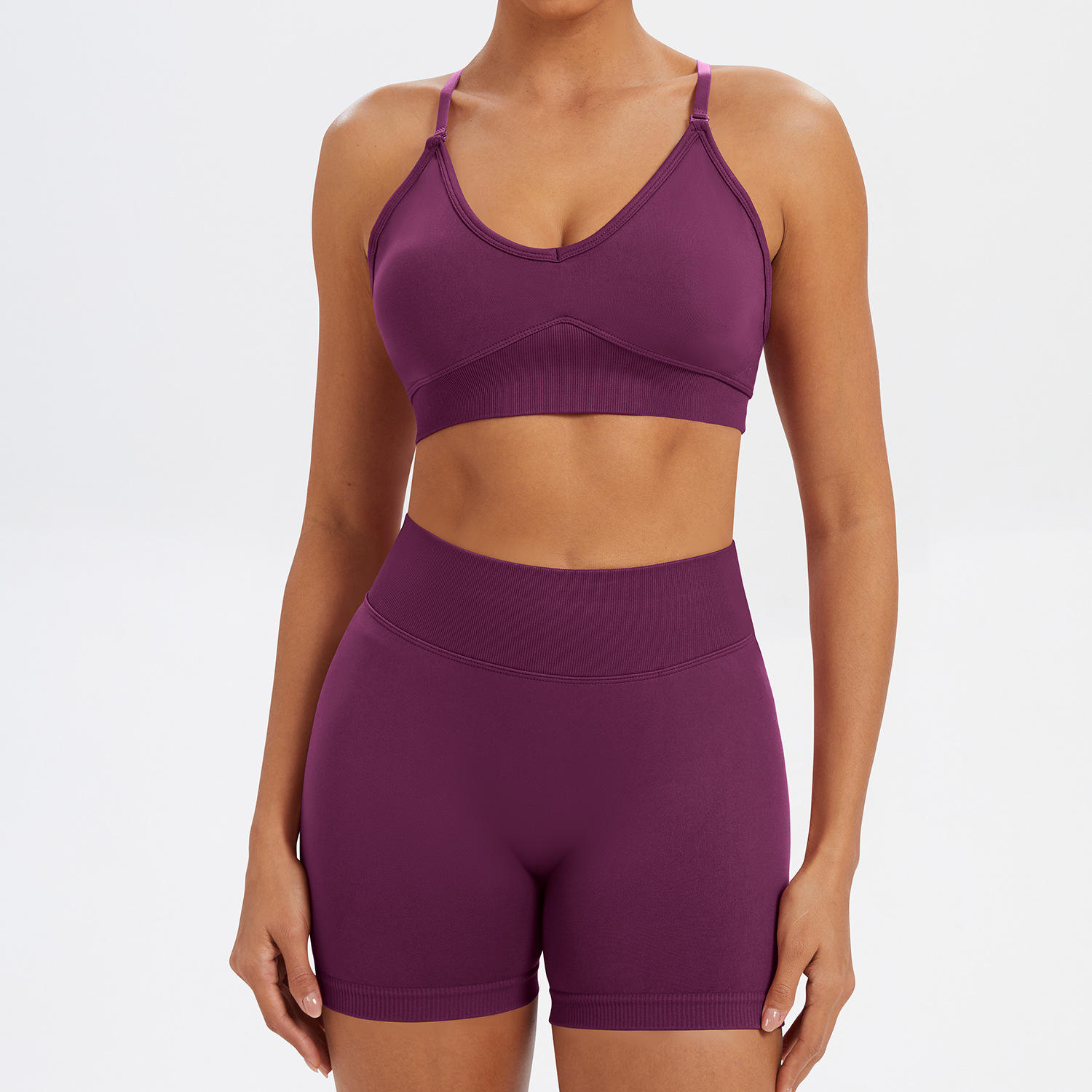 Seamless Plus Size Yoga Set - 2-Piece Fitness Outfit