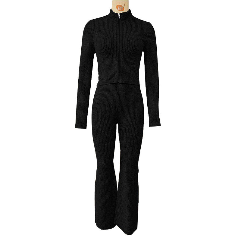 2025 New Autumn Winter Solid Plus Size Yoga Clothing Set Breathable Lightweight Elastic Waist Front Logo for Women