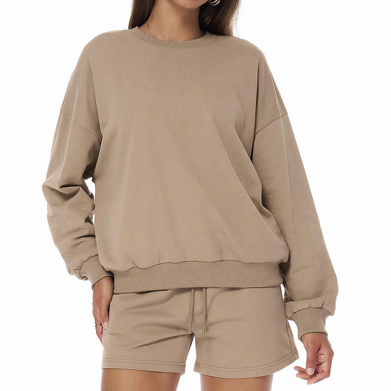 Autumn Winter Vintage Plus Size Women's High Waist Wide Legs Long Sleeve Breathable 2-in-1 Sweat Suit for Running Yoga