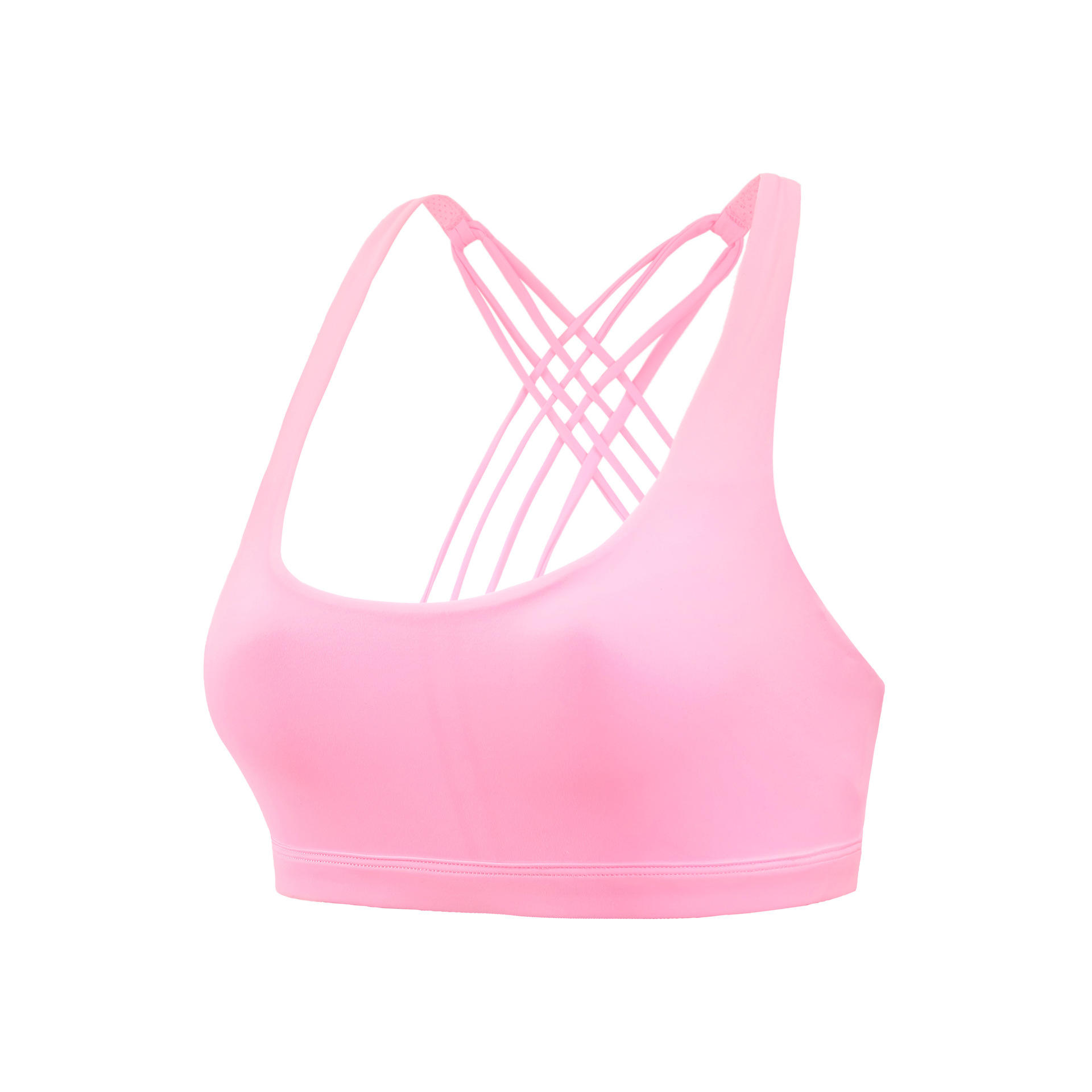 Blue Beauty Cross Back Wireless Yoga Sports Bra - Medium Support, V-Neck, Breathable Four-Way Stretch