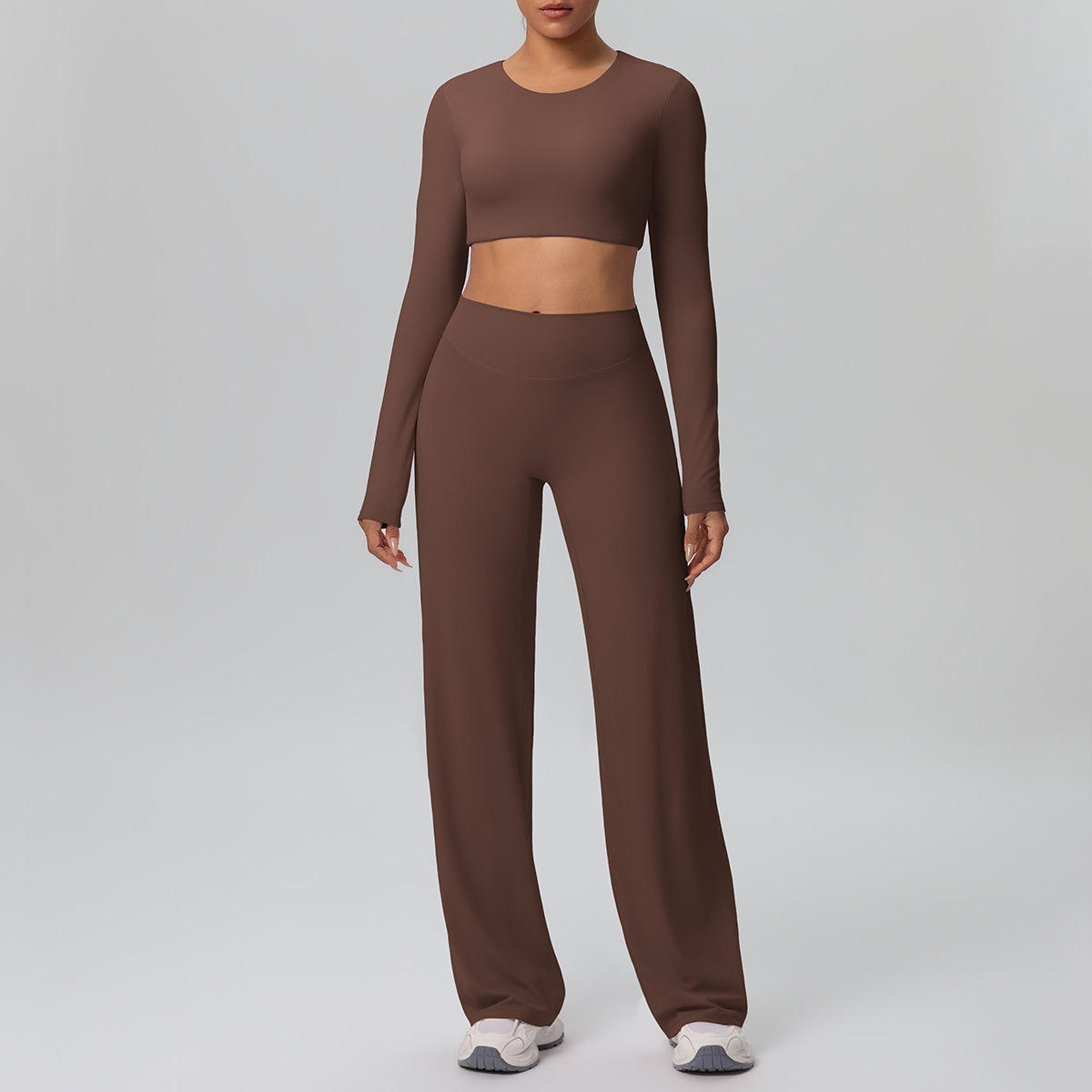 High Waist Quick-Dry Yoga Sports Suit 2-Piece Set with Chest Pads