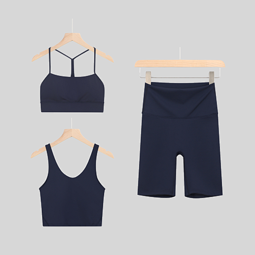 Solid Breathable Yoga Set with Zipper Tight 2-Piece Sports Fitness Outfit