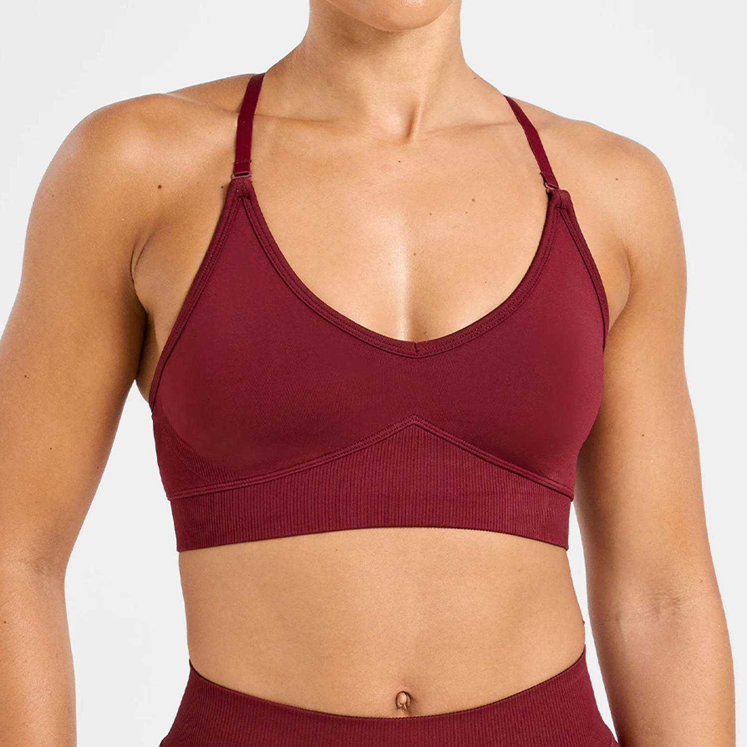 Double-Strap Seamless High Support Yoga Bra