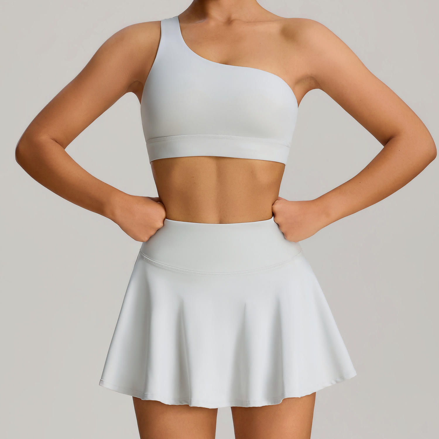 New Pocket Sports Yoga Suit Women's Outdoor Golf Fitness Clothes Two-piece All-match Tennis Skirt Sports Wear